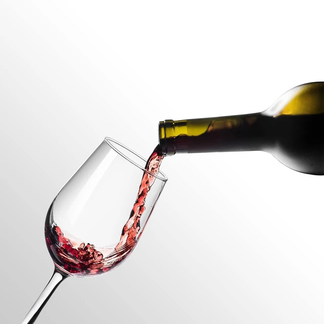 Alt view image 4 of 7 - Wine Glasses Set of 2, 10 oz Long Stem for Red and White Wine | Each hand-blown clear wine glass has a wide bowl for swirling and serving; long-stem design suits dinners, parties and bars.