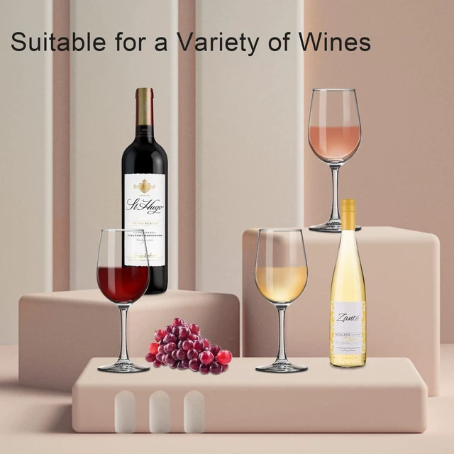 Alt view image 7 of 7 - Wine Glasses Set of 2, 10 oz Long Stem for Red and White Wine | Each hand-blown clear wine glass has a wide bowl for swirling and serving; long-stem design suits dinners, parties and bars.