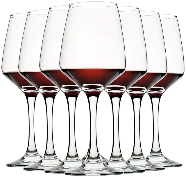 Main image of Wine Glasses Set of 8, 12oz, Lead-free, Clear, Durable Glassware