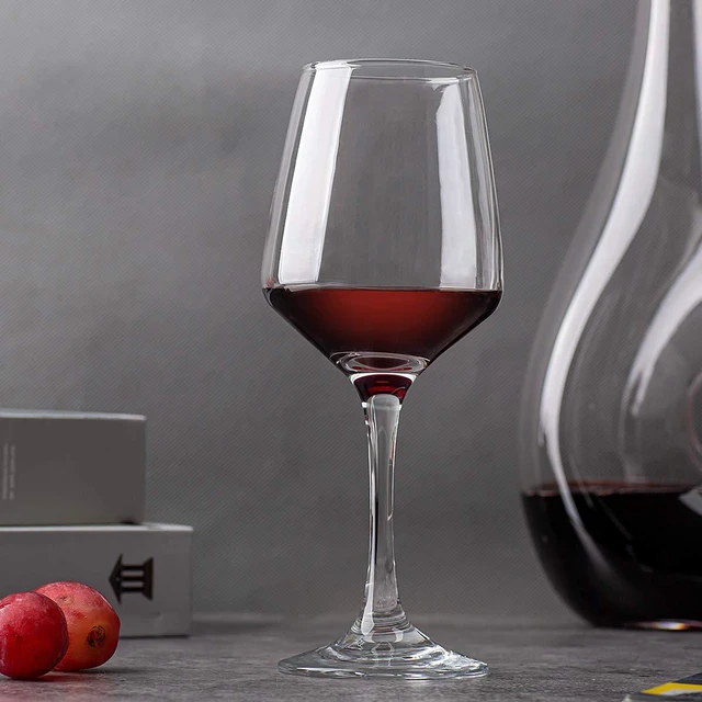 Alt view image 3 of 6 - Wine Glasses Set of 8, 12oz, Lead-free, Clear, Durable Glassware