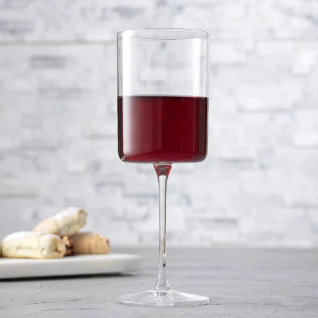 Alt view image 5 of 7 - Claire 14oz Red Wine Glass Set, Large Wine Glasses Set of 2, Elegant Crystal Wide Rim Stemware, Modern Glasses with Stem, Made in Europe Stemmed Glassware for Unique Gifts