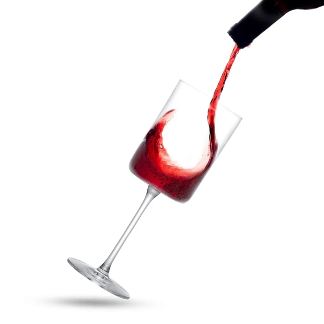 Alt view image 3 of 7 - Claire 14oz Red Wine Glass Set, Large Wine Glasses Set of 2, Elegant Crystal Wide Rim Stemware, Modern Glasses with Stem, Made in Europe Stemmed Glassware for Unique Gifts