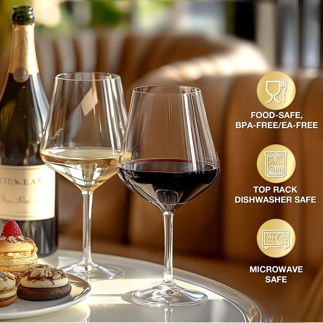 Alt view image 5 of 7 - Unbreakable Wine Glasses Set of 6, 16 oz Plastic Wine Glasses with Stem, BPA Free, Reusable Wine Glass for Poolside, Outdoors Camping Picnic Restaurants Home Bar Christmas Unique Gift