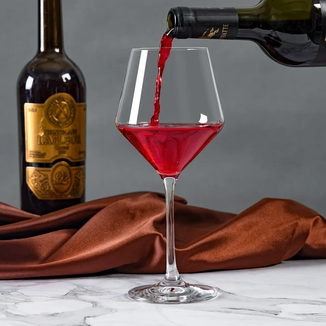 Alt view image 4 of 6 - Hand-Blown Crystal Wine Glasses Set of 4, 16OZLong Stem Glasses for Red | Suitable for Christmas, weddings, and parties or gatherings.