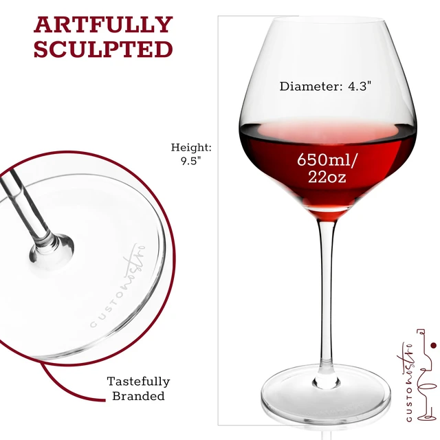 Alt view image 7 of 7 - Crystal Wine Glasses Set of 2, 22 Oz Long Stem Modern Wine Glasses for White and Red Wine, Dishwasher Safe, Fancy, Elegant, Large and Tall Wine Glass for Wedding Christmas Anniversary