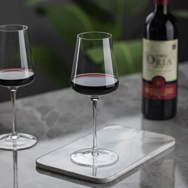 Alt view image 7 of 7 - Crystal Red Wine Glasses Set of 2, Hand Blown Wine Glass 13.5OZ | Long Stem, Premium, Unique Gift for Red or White, Wedding, Christmas, Anniversary