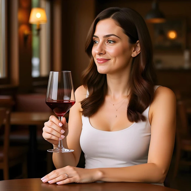 Alt view image 2 of 7 - Hand Blown Red Wine Glasses Set of 4 Premium Crystal Wine Glasses with Long Stem 14 oz Daily Use, Unique Wedding Anniversary or Birthday Gift Ideal for Restaurants, Home Bar