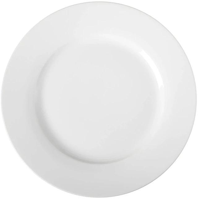 Main image of 6-Piece White Dinner Plate Set, Microwave and Dishwasher Safe for Everyday Use, 10.5 inches