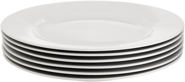 Alt view image 4 of 6 - 6-Piece White Dinner Plate Set, Microwave and Dishwasher Safe for Everyday Use, 10.5 inches