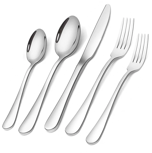 Main image of Silverware Set for 4, Flatware Utensil Cutlery Set 20 Piece | Premium Stainless Steel Tableware Set, Include Knife Fork Spoon, Mirror Polished, Dishwasher Safe, for Any Dinner or Weddings