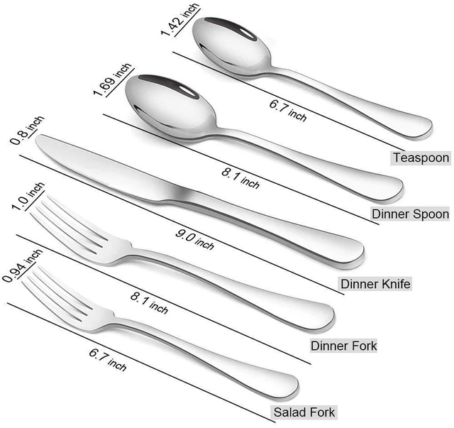 Alt view image 2 of 7 - Silverware Set for 4, Flatware Utensil Cutlery Set 20 Piece | Premium Stainless Steel Tableware Set, Include Knife Fork Spoon, Mirror Polished, Dishwasher Safe, for Any Dinner or Weddings