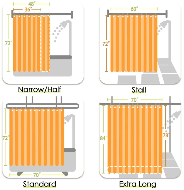 Alt view image 4 of 7 - Ombre Ocean Blue Shower Curtain for Bathroom 70x72 Inch 12 Hooks | Long Shower Curtain Hooks, Bathroom Decor,Stripe, Waterproof Fabric, Gradual Color, Minimalist Design, Modern Neutral,Cloth