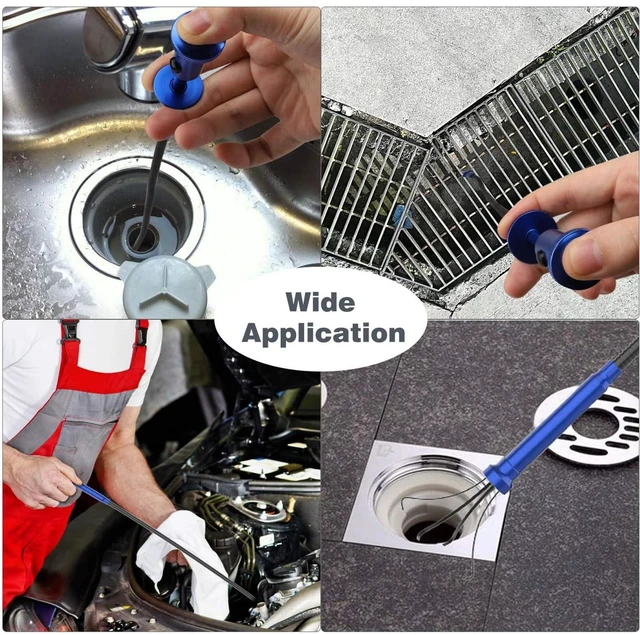 Alt view image 7 of 7 - Grabber Tool Magnetic, Bendable Reacher with LED Lights, Blue | Four-claw Picker, Bendable Hose Pickup Sweeper, Flexible Long Handy Reaching Assist Tool for Litter Pick / Home Sink / Drain