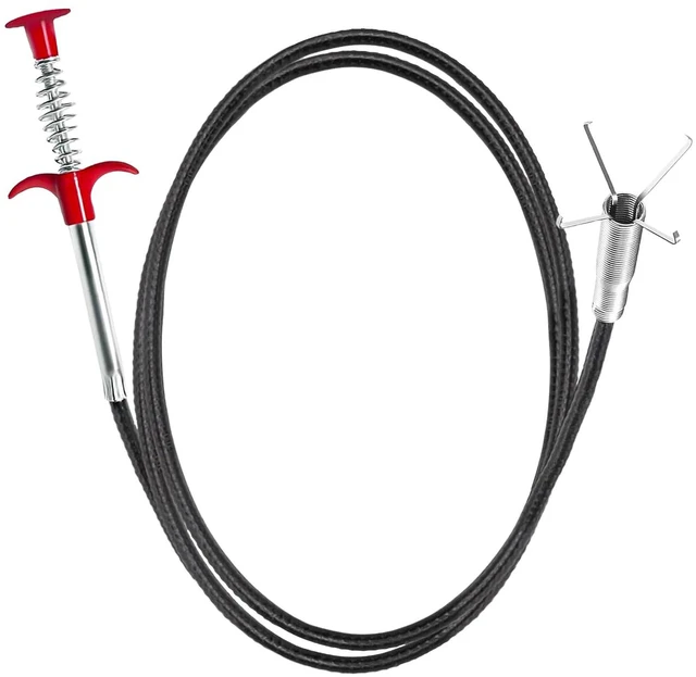 Main image of 118-Inch Flexible Grabber Claw Tool Reacher with 4 Claws for Sink, Drains | Extra-Long Reach Secure Spring-Loaded Grip Retrieves Rings, Screws, Hair And Debris From Deep Or Narrow Spaces