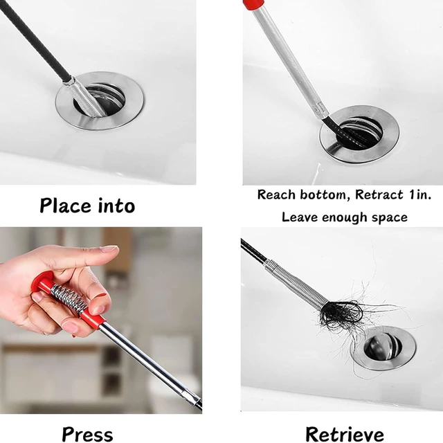 Alt view image 4 of 7 - 118-Inch Flexible Grabber Claw Tool Reacher with 4 Claws for Sink, Drains | Extra-Long Reach Secure Spring-Loaded Grip Retrieves Rings, Screws, Hair And Debris From Deep Or Narrow Spaces