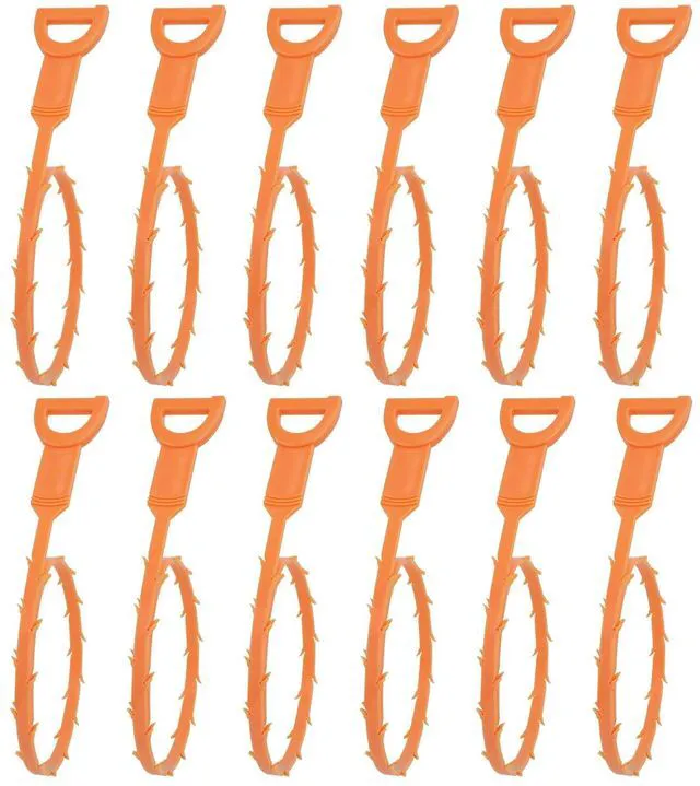 Main image of Flexible Drain Clog Remover Snake Tool for Hair and Debris, Unclog Toilet, Sink, Shower, Bathtub, Sewer, 19.6-Inch, 12 Pack
