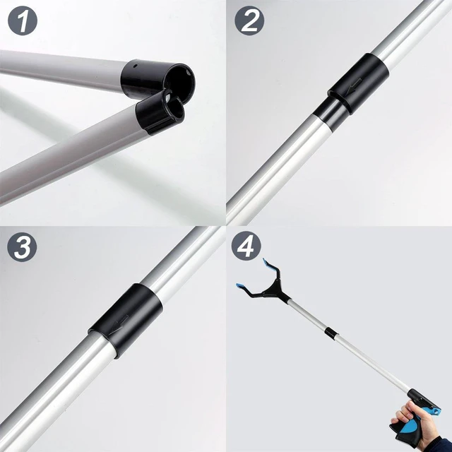 Alt view image 6 of 6 - Grabber Reacher Tool, 32" Grabbers for Elderly, Lightweight Extra Long Handy Trash Claw Grabber, Mobility Aid Reaching Assist Tool for Trash Pick Up, Nabber, Litter Picker, Arm Extension (Blue)