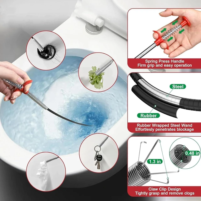 Alt view image 4 of 7 - Drain Snake 116 Inch Flexible Claw Grabber Tool with 4 Claws Bendable Hose - Flexible Grabber Claw Pick Up Reacher Tool for Clogged Drains Opener Cleaning