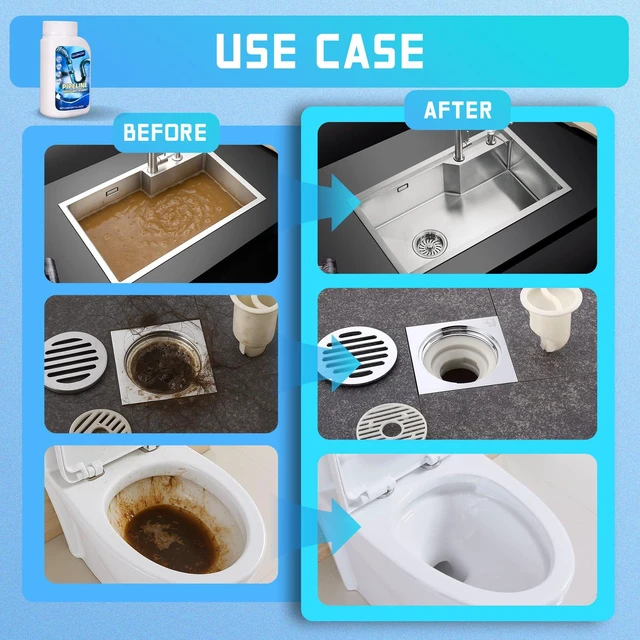 Alt view image 6 of 7 - Pipeline Dredging Agent, Powerful Drain Cleaner, Kitchen Unblocker 1PCS | Sink and Drain Cleaner Powder for Kitchen Toilet Pipeline Quick Cleaning Tool