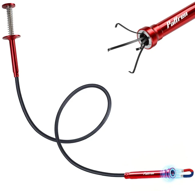 Main image of 24-Inch Flexible Magnetic Pickup Tool, 4LB Retractable 4-Claw Grabber | 4LB Magnetic Pull, Retractable Claw and Stay-Bent Eco-PE Shaft; Reaches Engine Bays, Plumbing Traps and Narrow Spaces