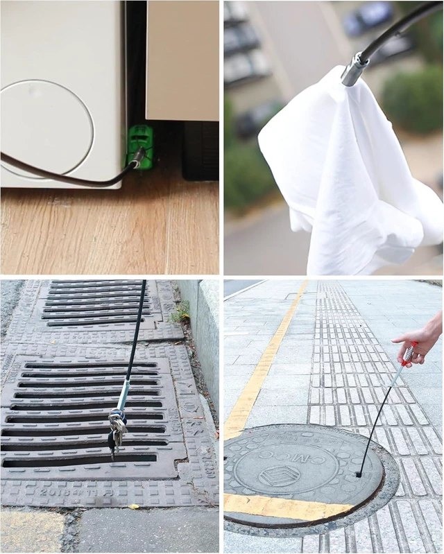 Alt view image 6 of 7 - 33 Inch Sink Drain Snake Hair Clog Remover, Flexible 4-Claw Grabber | Compact 33-Inch Reach 4-Prong Claw Bendable Shaft Sink, Shower & Tub Hair Pickup
