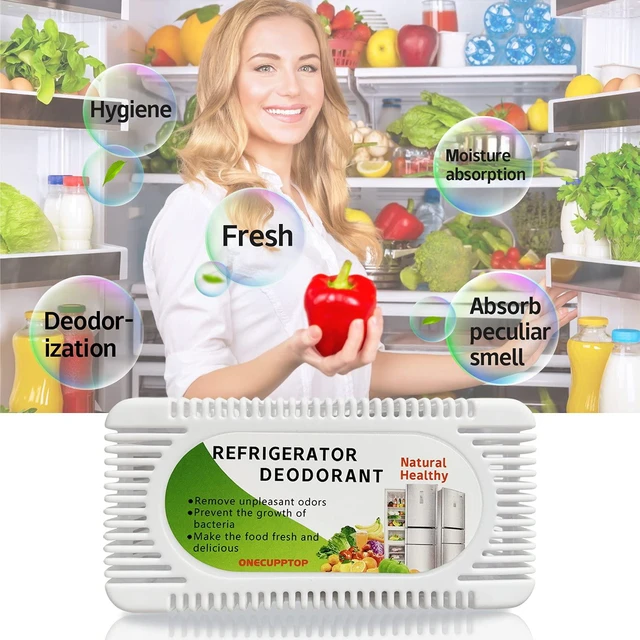 Alt view image 3 of 7 - Refrigerator Deodorizer(4 pack), Fridge and Freezer Odor Eliminator, Activated Carbon Smell Remover and Moisture Absorber
