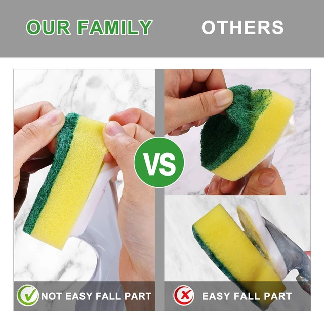 Alt view image 4 of 6 - Dish Wand Refills 8Packs,Sponge Replacement Heads,Dish Wand Sponge Refill for Kitchen Cleaning