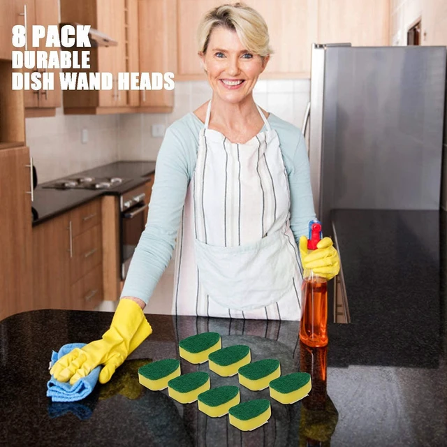 Alt view image 6 of 6 - Dish Wand Refills 8Packs,Sponge Replacement Heads,Dish Wand Sponge Refill for Kitchen Cleaning