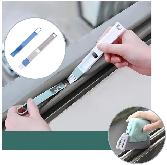 Alt view image 7 of 7 - 3Pcs Cleaning Brush and 6Pcs Replacement Cloth, 2Pcs Clean Brush | Magic Window Track Cleaning Tools Set, Window Sill Track Cleaner Tools, Clean Scraper
