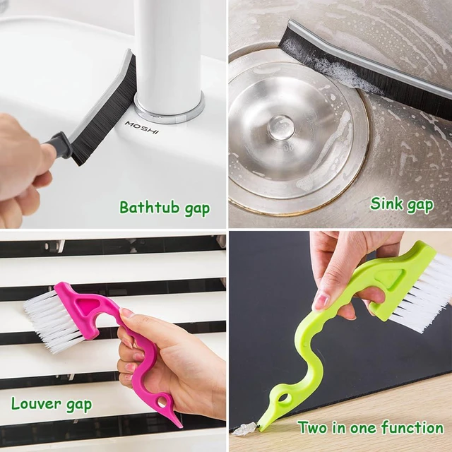 Alt view image 3 of 7 - 12Pcs Small Crevice Gap Cleaning Brushes, Groove Detail Brush Cleaner Tools | Ideal for door window tracks, grooves, corners, bathroom, kitchen, faucets, sinks and keyboards deep crevice cleaning