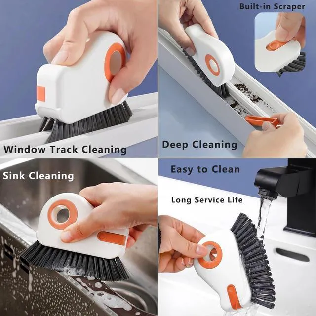 Alt view image 2 of 6 - 15Pcs Window Track Cleaning Brush, Small Crevice Cleaning Tools | Window Sill & Gap Cleaner for Sliding Door Tracks, Window Seals, Tile Grout, Kitchen & Bathroom Narrow Grooves, Car Vents