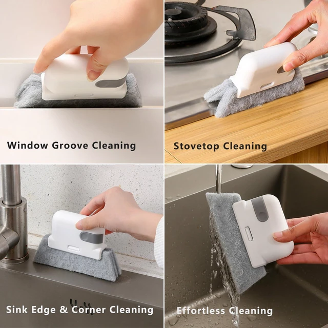 Alt view image 3 of 6 - 15Pcs Window Track Cleaning Brush, Small Crevice Cleaning Tools | Window Sill & Gap Cleaner for Sliding Door Tracks, Window Seals, Tile Grout, Kitchen & Bathroom Narrow Grooves, Car Vents
