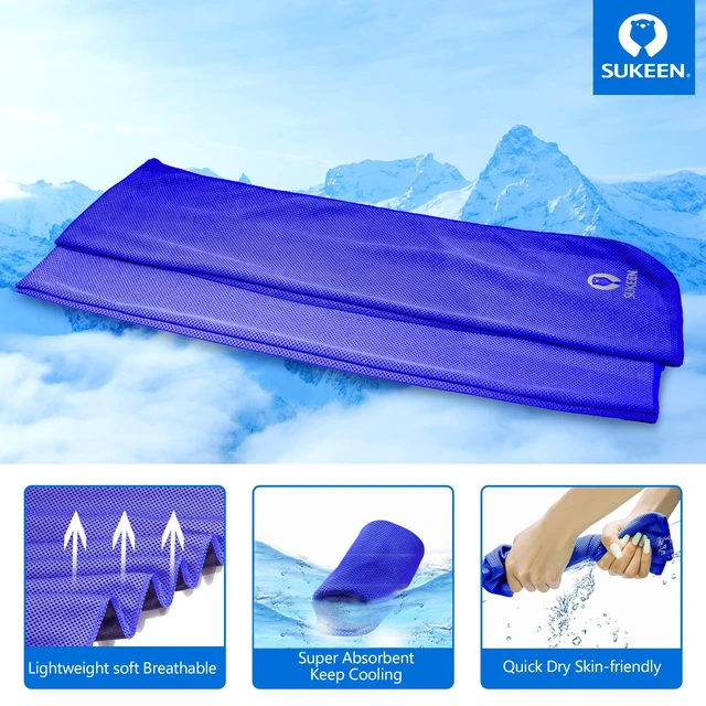 Alt view image 2 of 7 - Cooling Towels for Neck and Face (40"x12"), Cooling Wraps for Sports | Lightweight,Mesh Microfiber,Soft,Breathable,Multi Use in Hot Weather for Sport Fans,Athletes,Travers,Outdoor Workers,Pets