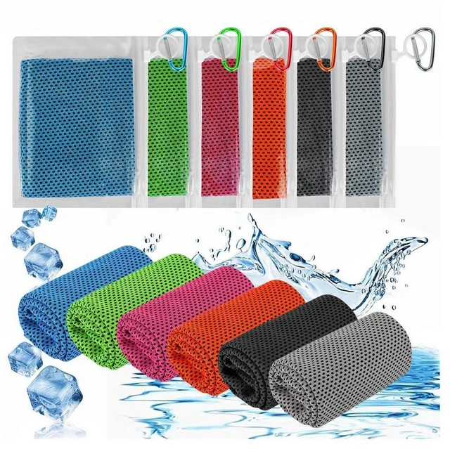 Main image of 6 Pack Cooling Towel (40"x12"), Cooling Towels for Instant Cooling,Sports Towel, for Yoga, Sport, Running, Gym, Workout,Camping, Fitness, Workout,Hot Weather Travel