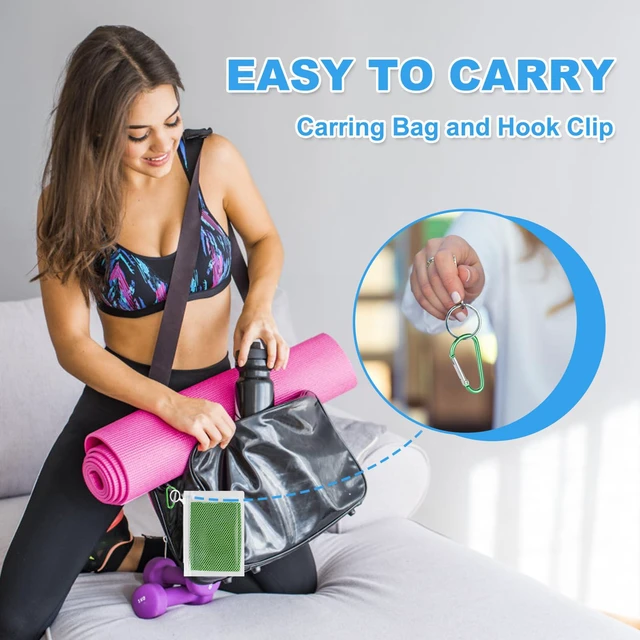 Alt view image 7 of 7 - 6 Pack Cooling Towel (40"x12"), Cooling Towels for Instant Cooling,Sports Towel, for Yoga, Sport, Running, Gym, Workout,Camping, Fitness, Workout,Hot Weather Travel