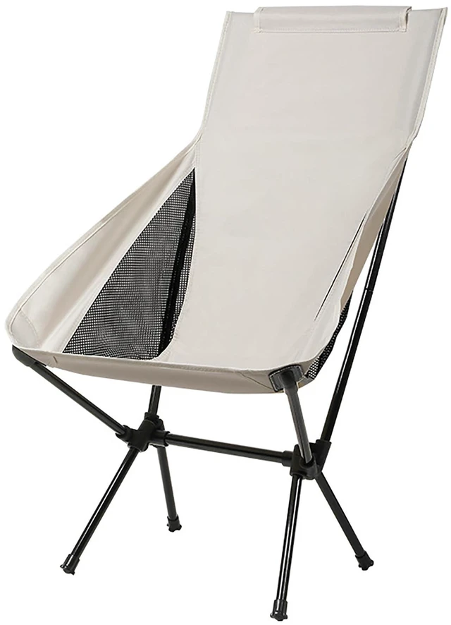 Main image of Portable Camping Chair Foldable Outdoor Chair for Hiking Camp Backpacking Lawn Beach Fishing Picnic with Carry Bag (High-Back | White)