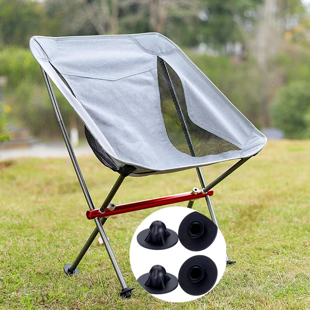 Alt view image 3 of 7 - 4 Pack Camping Chair Feet Replacement Cap Covers Anti-Sinking Tips for Ultralight High Back Folding Camping Chairs Moon Chair Upgraded Frame Leg Tube 15mm/0.59"