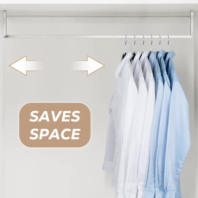 Alt view image 5 of 7 - Plastic Hangers Black Clothes Hanger 30 Pack | No Shoulder Bumps, 360°Swivel Hook, Thin, Space Saving for Closet, Fit for Suits Pants Heavy Duty Adult Coat Shirt Dress