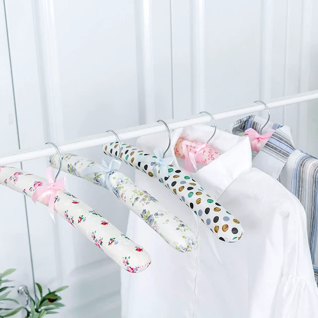 Alt view image 2 of 7 - Padded Hangers for Clothes Satin Hanger Clothes Hanger | Satin Padded Hangers,Padded Hangers for Women Sweaters,Satin Hangers Padded,Padded Clothes Hangers for Women,Sweater Hangers
