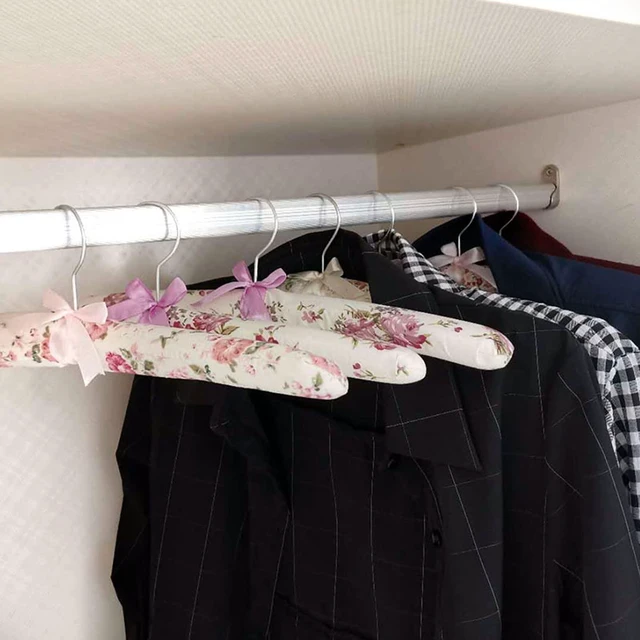 Alt view image 3 of 7 - Padded Hangers for Clothes Satin Hanger Clothes Hanger | Satin Padded Hangers,Padded Hangers for Women Sweaters,Satin Hangers Padded,Padded Clothes Hangers for Women,Sweater Hangers