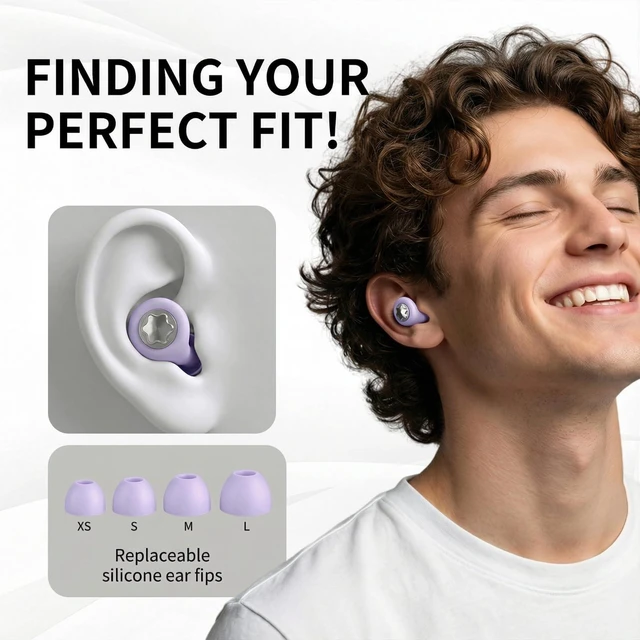 Alt view image 2 of 7 - 45dB Ear Plugs for Sleeping, Noise Cancelling for Noise Reduction & Snoring | Concerts, Earplugs for Sleep,Sider Sleepers Airplane, Silicone Earplugs Reusable Concert Ear Plug
