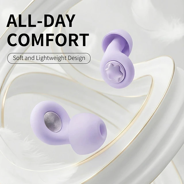 Alt view image 3 of 7 - 45dB Ear Plugs for Sleeping, Noise Cancelling for Noise Reduction & Snoring | Concerts, Earplugs for Sleep,Sider Sleepers Airplane, Silicone Earplugs Reusable Concert Ear Plug