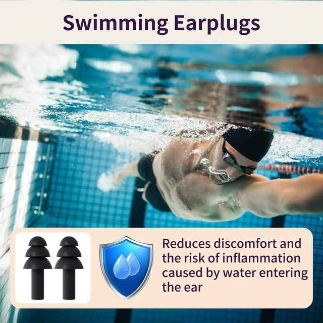 Alt view image 7 of 7 - 20 Pairs Ear Plugs for Sleeping, Reusable 32 dB (NRR) Noise Reduction for Side Sleepers, Swimming, Showering, Travel, Soft & Comfortable Fit, Hearing Protection, Comes with Separate Storage Cases