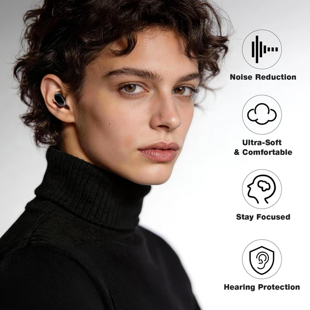 Alt view image 2 of 7 - Noise Cancelling Ear Plugs - Ultimate Hearing Protection | 40dB SNR noise reduction, ultra-comfy & custom fit, reusable silicone ear plugs for sleep, focus, travel & noise sensitivity