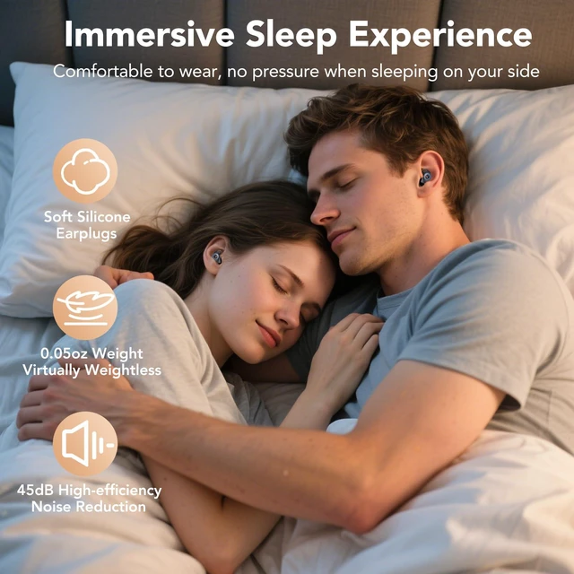Alt view image 5 of 7 - Ear Plugs for Sleeping Noise Cancelling, Soft Earplugs for Concert, Reusable Ear Plugs for Noise Reduction with 8 Ear Tips, Silicone Hearing Protection for Work, Concert