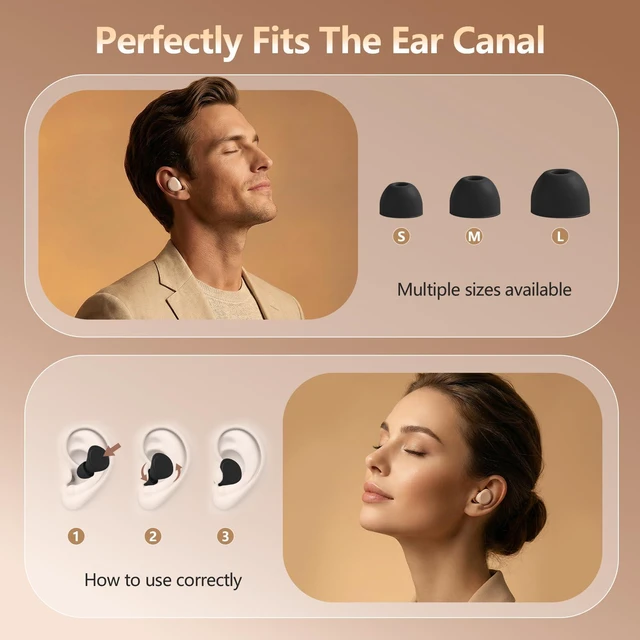 Alt view image 7 of 7 - Ear Plugs for Sleeping, 36dB Noise Canceling, Concerts Ear Plugs for Noise Reduction, Soft and Reusable, Available in 3 Sizes (S/M/L), Sleeping Ear Plugs for Concerts, Work, Travel, Snoring, Studying