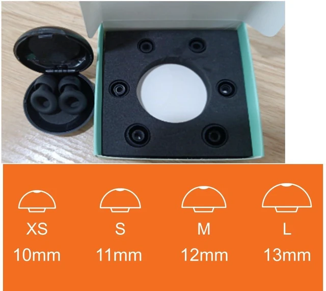 Alt view image 7 of 7 - Ear Plugs for Sleep Super Soft, Reusable Hearing Protection in Flexible Silicone for Noise Reduction & Flights - 8 Ear Tips in XS/S/M/L -Black.Hearing Protection Ear Plugs Noise Cancelling 30dB