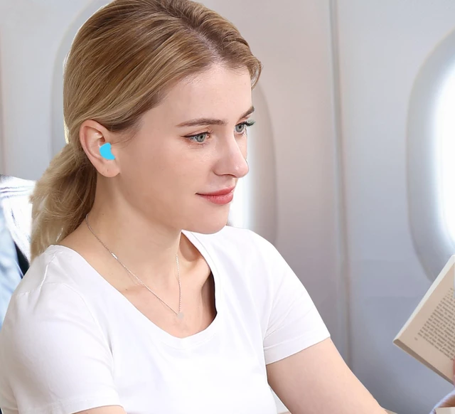 Alt view image 7 of 7 - Ear Plugs for Sleeping, 16 Moldable Noise Cancelling Silicone Earplugs for Swimming, Snoring, Sleep and Studying, Blue