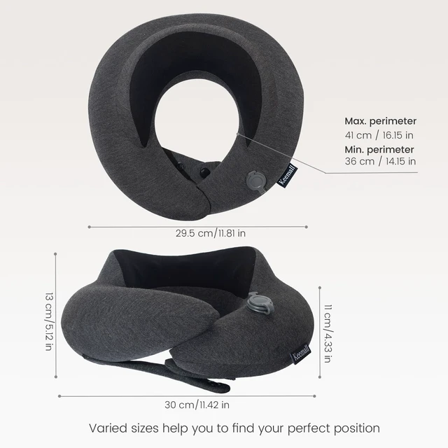 Alt view image 7 of 7 - Upgraded Premium Inflatable Travel Neck Pillow for Airplane & Car | 3rd Generation Double Comfort, Adjustable Neck & Shoulder Headrest to Relieve Neck Pain,Separate Storage Bag for Office Naps