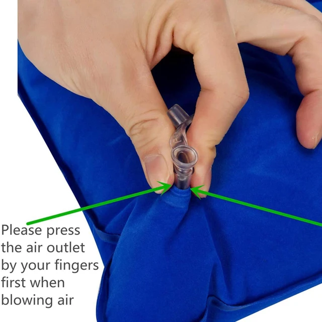 Alt view image 7 of 7 - 2Pack Ultralight A4 Size Inflatable Travel Pillow, Small Squared Flocked Fabric Air Pillow for Traveling, Holiday Trip, Hiking, Camping,Napping,Neck Lumbar Support(Gray)